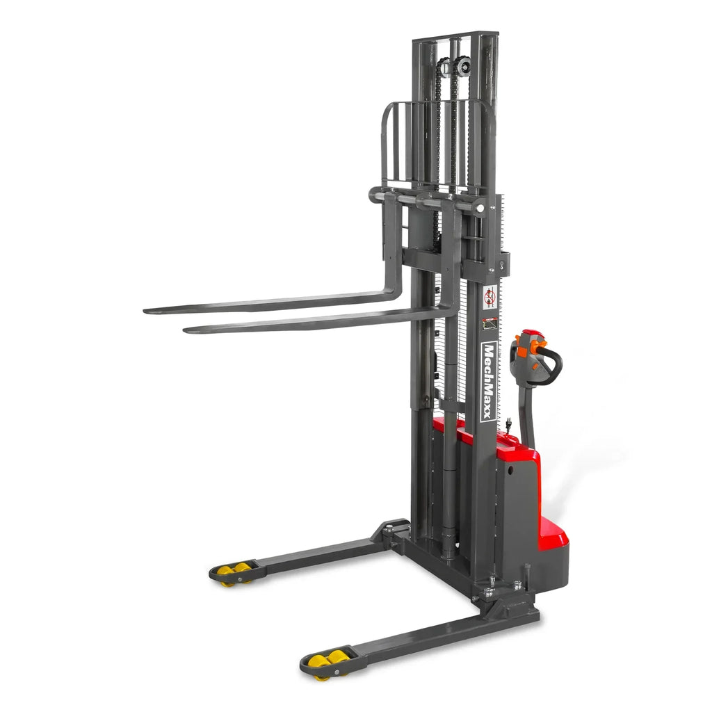 3300lbs Lithium-ion Electric Straddle Stacker,  98" Lift,  Adjustable Legs & Forks,  F33-98S