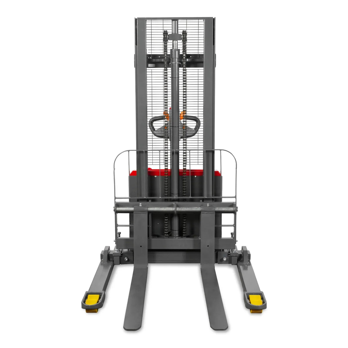 3300lbs Lithium-ion Electric Straddle Stacker,  98" Lift,  Adjustable Legs & Forks,  F33-98S