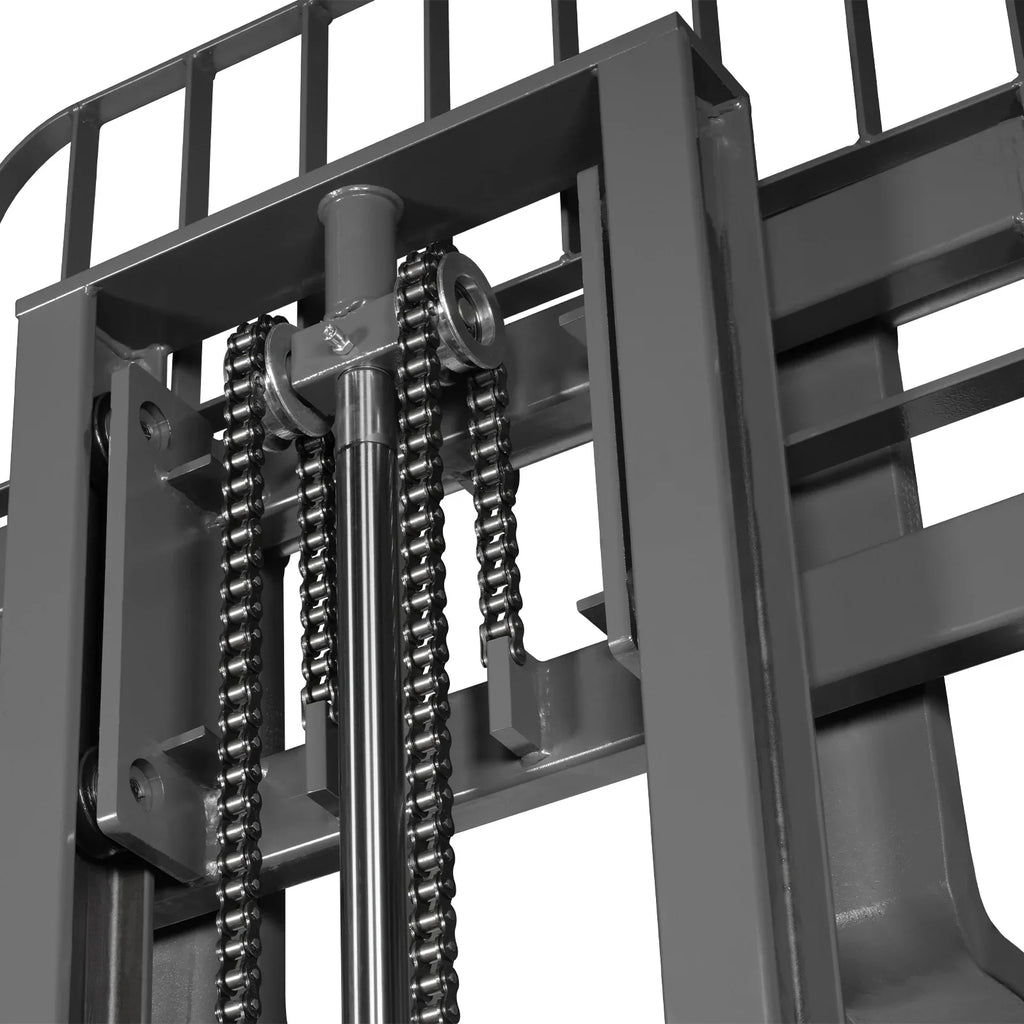 3300lbs Lithium-ion Electric Straddle Stacker,  118" Lift,  Adjustable Legs & Forks,  F33-118S