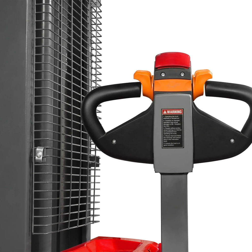 3300lbs Electric Straddle Stacker,  118" Lift,  Adjustable Legs & Forks,  F33-118SLA