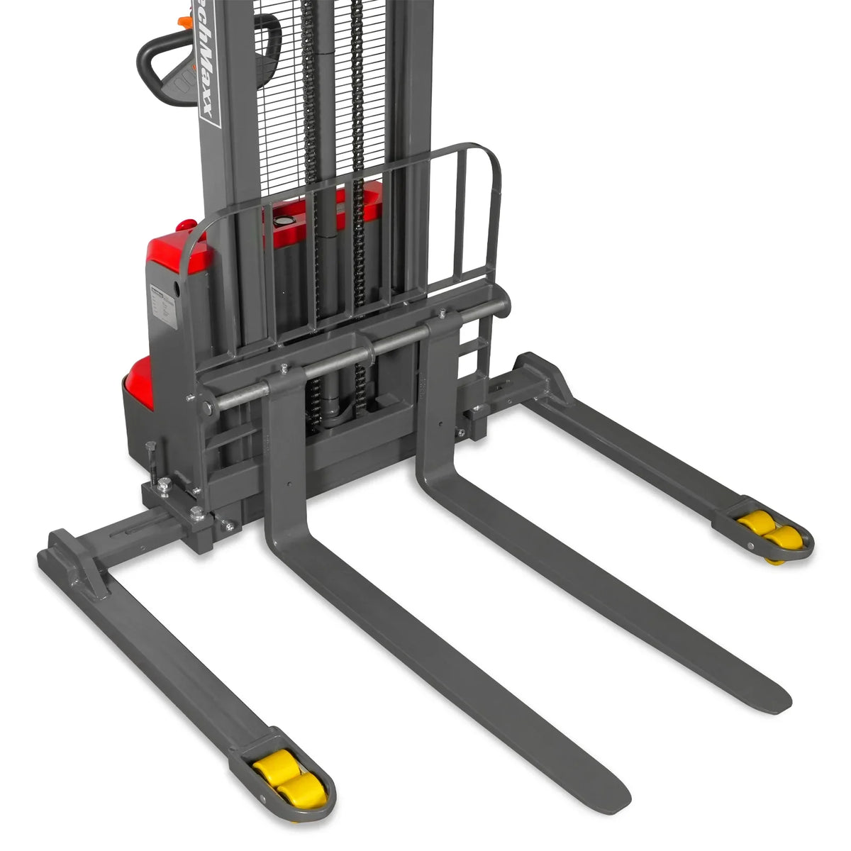 3300lbs Electric Straddle Stacker,  98" Lift,  Adjustable Legs & Forks,  F33-98SLA