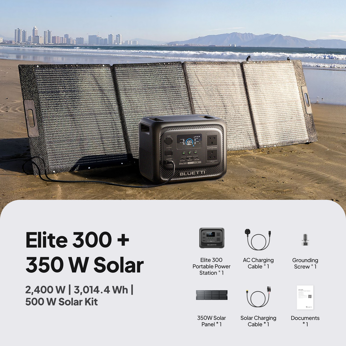 BLUETTI Elite 300 Portable Power Station | 2,400 W 3,014.4 Wh