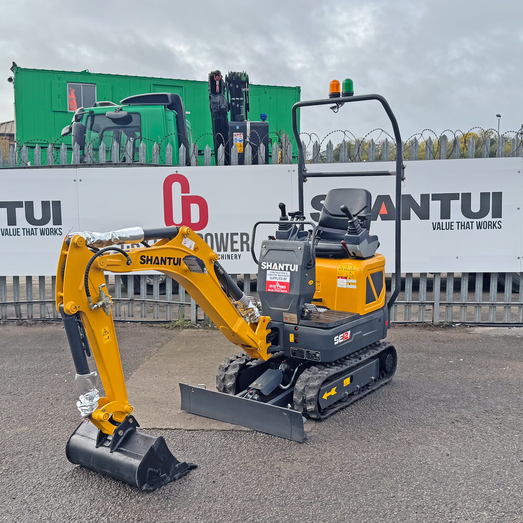 Shantui SE12 Mini Excavator | Kubota Engine Euro Stage 5 | 1200kg | 3 Cylinder