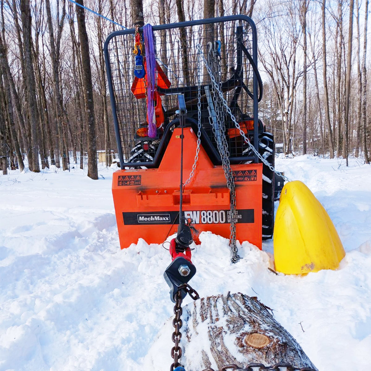 22" Portable Sawmill & Forestry Log Skidding Winch  Bundle, SM22 & FW8800