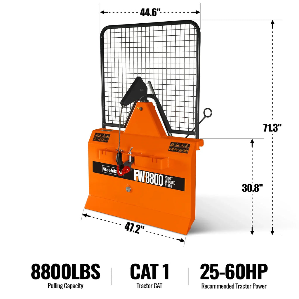22" Portable Sawmill & Forestry Log Skidding Winch  Bundle, SM22 & FW8800
