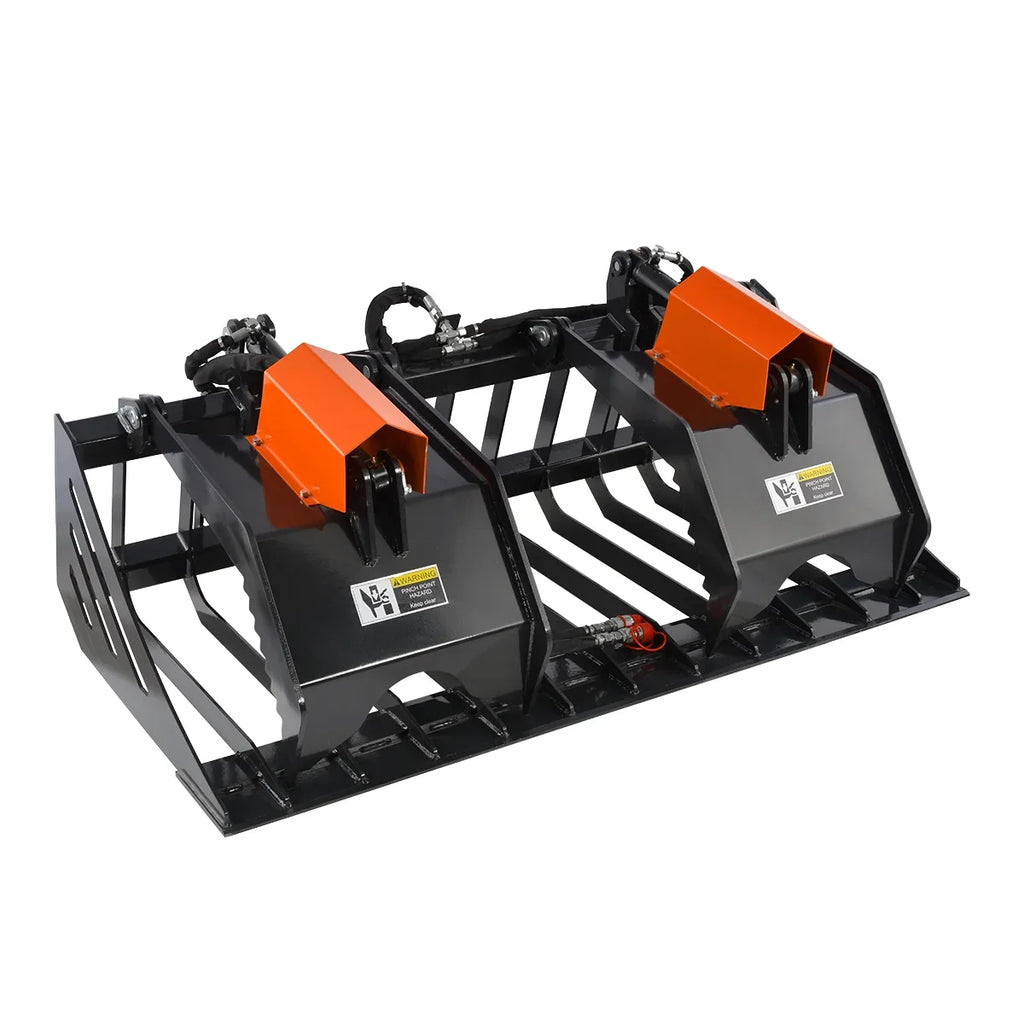 72” Skid Steer Skeleton Rock Bucket Grapple Rake, SSG72