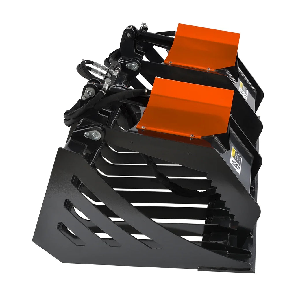 72” Skid Steer Skeleton Rock Bucket Grapple Rake, SSG72