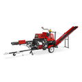Honda GX390 Engine Firewood Log Splitter Processor with Conveyor,  20ton Splitting Force 22.5" x 15" Log Capacity,  18" Chainsaw,  HLS20