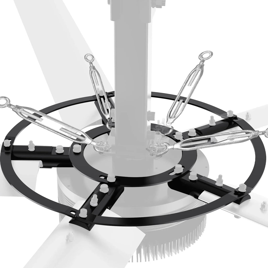 24FT HVLS Industrial Ceiling Fan 208-240V 1Ph - Energy Efficient Large Area Air Circulation Fan for Warehouses & Factories,  24FT1PH