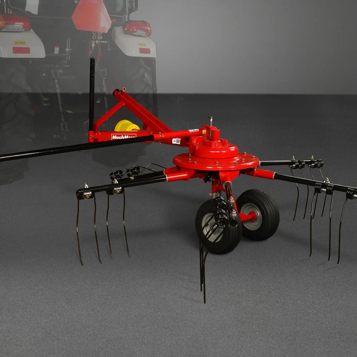 100" Mechmaxx 3-Point Hitch 6 Rotary Pull-Type Hay Rake Tedder ,  15-50Hp ,  HT100