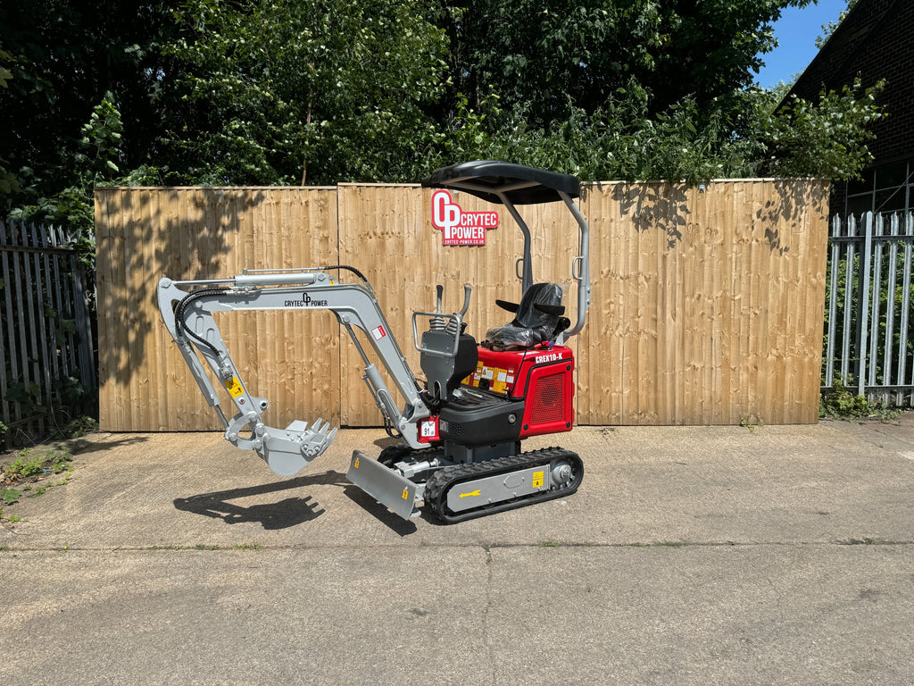 Crytec 1 Tonne Mini Excavator CREX10-K | Koop Diesel Engine | 10HP 7.6KW Power | 1550mm Depth l Digger