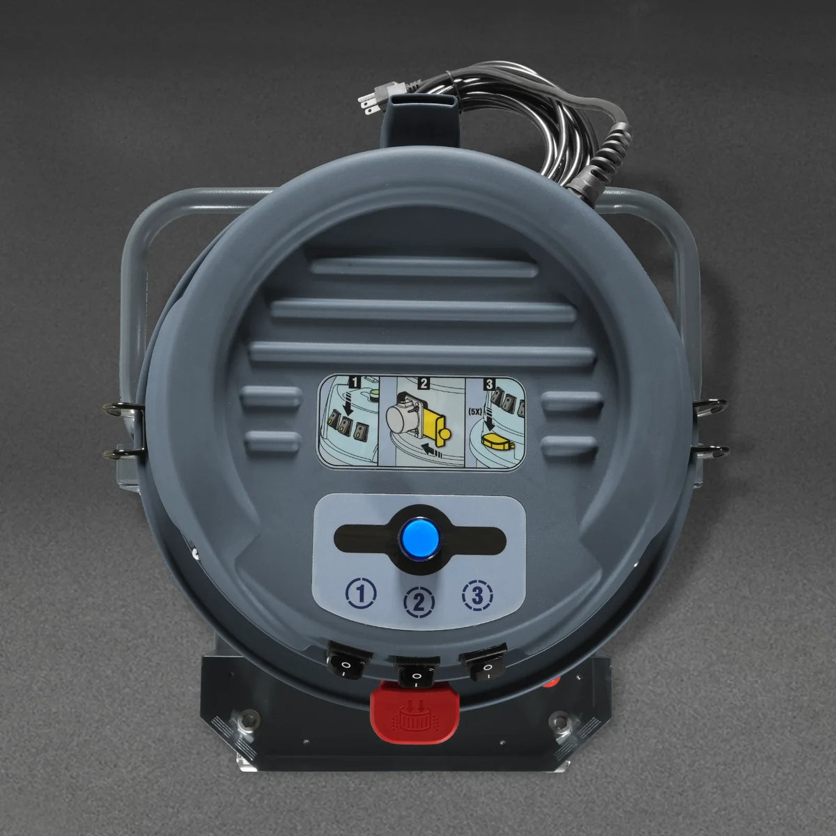 Industrial Wet/Dry Vacuum Cleaner with HEPA Filter Three Motor 3.3 HP 285 CFM 16 Gallon - 110V 1 Phase,  IVA3M
