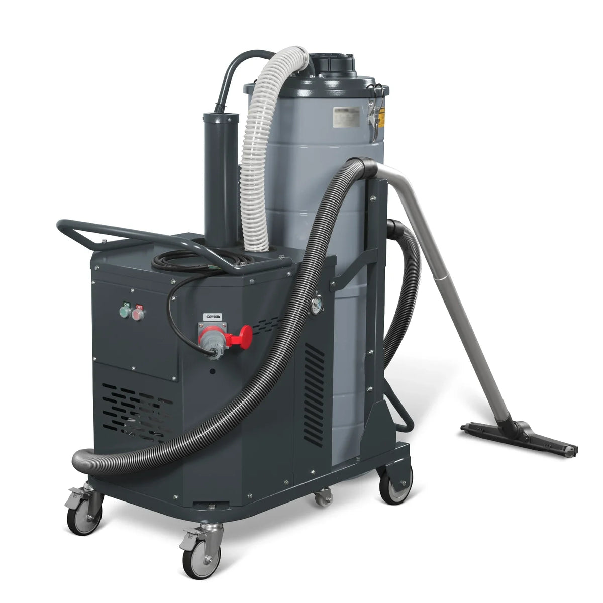 Industrial Wet/Dry Vacuum Cleaner with HEPA Filter Continuous Duty 8.6 HP 364 CFM 26.4 Gallon - 230V 3Phase,  IVB230