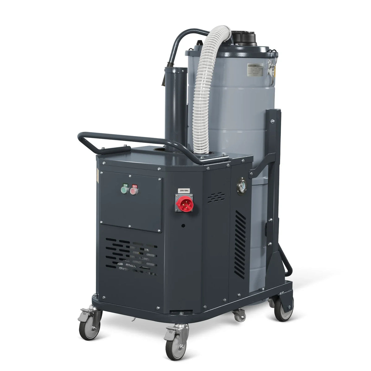 Industrial Wet/Dry Vacuum Cleaner with HEPA Filter Continuous Duty 8.6 HP 364 CFM 26.4 Gallon - 230V 3Phase,  IVB230