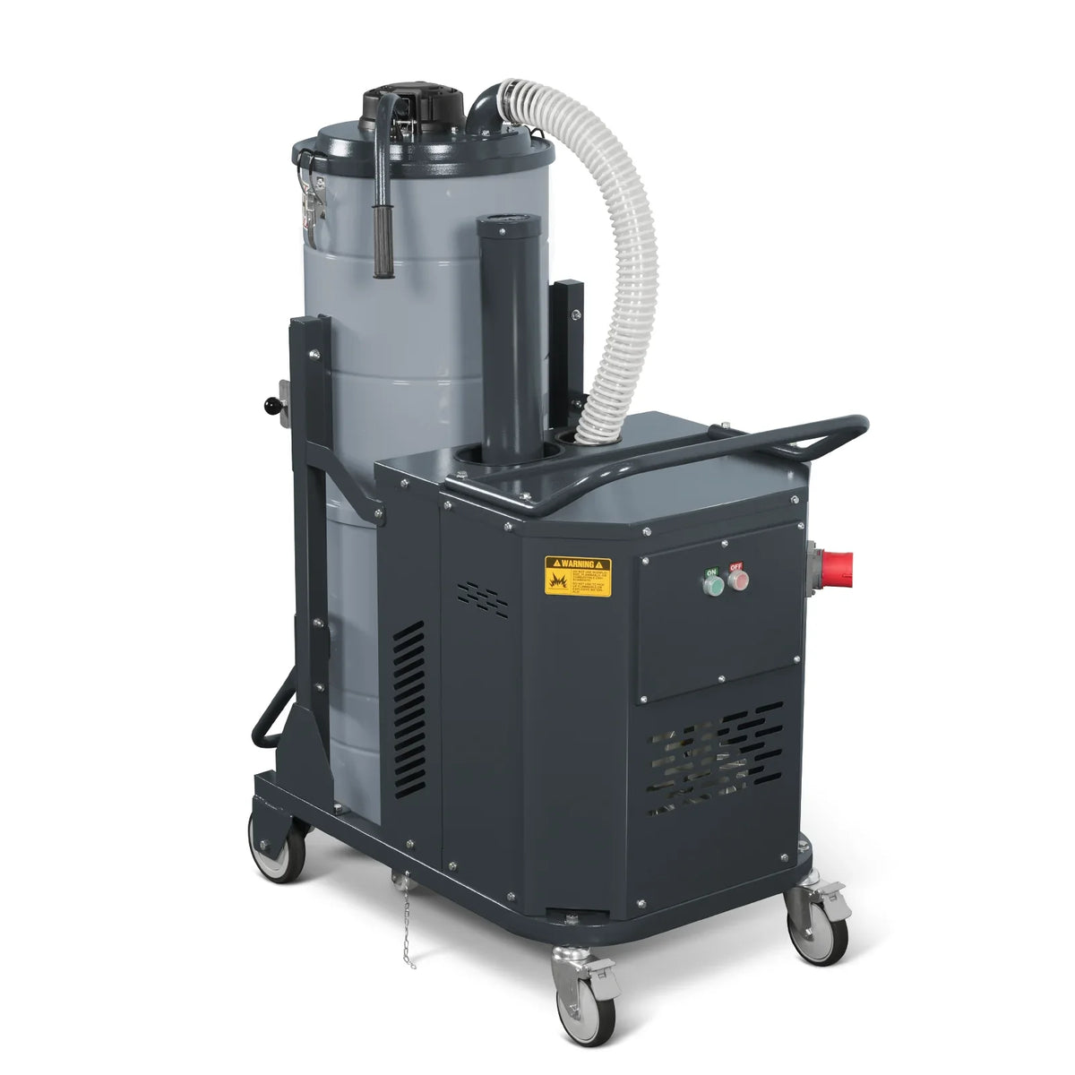 Industrial Wet/Dry Vacuum Cleaner with HEPA Filter Continuous Duty 8.6 HP 364 CFM 26.4 Gallon - 230V 3Phase,  IVB230