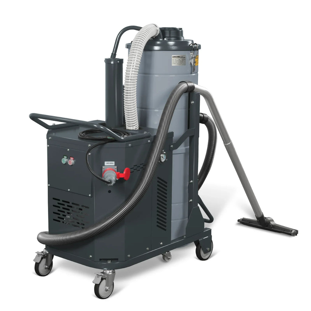 Industrial Wet/Dry Vacuum Cleaner with HEPA Filter Continuous Duty 8.6 HP 364 CFM 26.4 Gallon - 480V 3Phase,  IVB480