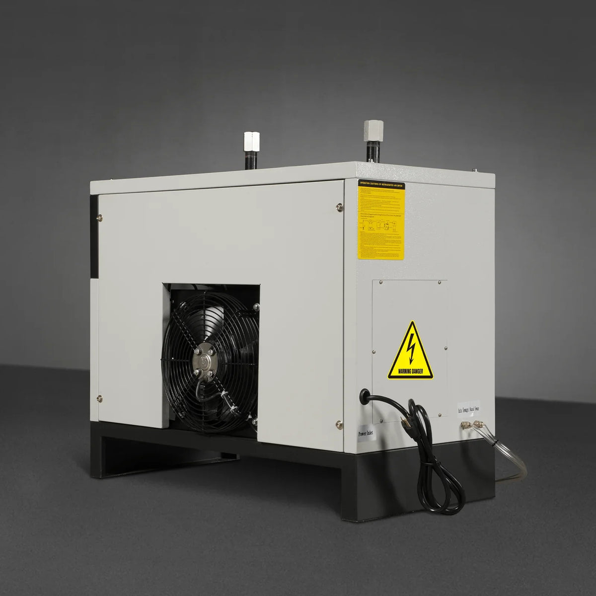 High Inlet Refrigerated Air Dryer 50 CFM, Max 176°F Inlet Temperature Compressed Air Dryer, 120V 0.6KW, 35.6°F Dew Point, Max 145 PSI, Dual Electronic & Manual Drain, Intelligent Control