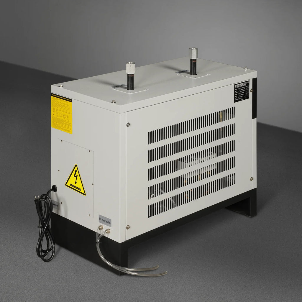 High Inlet Refrigerated Air Dryer 50 CFM, Max 176°F Inlet Temperature Compressed Air Dryer, 120V 0.6KW, 35.6°F Dew Point, Max 145 PSI, Dual Electronic & Manual Drain, Intelligent Control