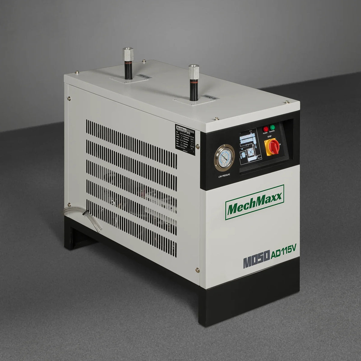 High Inlet Refrigerated Air Dryer 50 CFM, Max 176°F Inlet Temperature Compressed Air Dryer, 120V 0.6KW, 35.6°F Dew Point, Max 145 PSI, Dual Electronic & Manual Drain, Intelligent Control