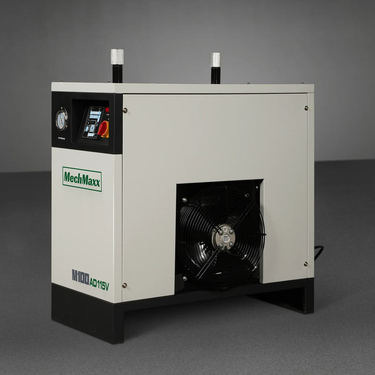 High Inlet Refrigerated Air Dryer 100 CFM, Max 176°F Inlet Temperature Compressed Air Dryer, 120V 0.75KW, 35.6°F Dew Point, Max 145 PSI, Dual Electronic & Manual Drain, Intelligent Control