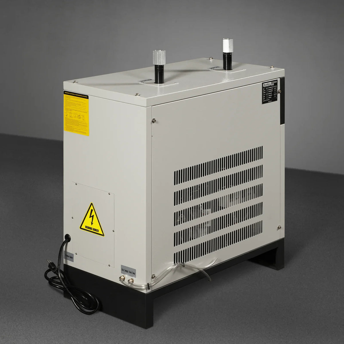 High Inlet Refrigerated Air Dryer 100 CFM, Max 176°F Inlet Temperature Compressed Air Dryer, 120V 0.75KW, 35.6°F Dew Point, Max 145 PSI, Dual Electronic & Manual Drain, Intelligent Control