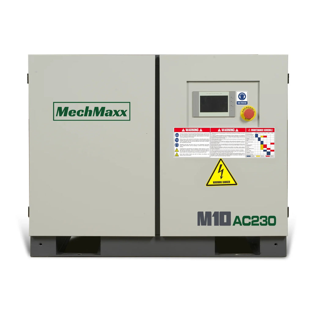 10HP Rotary Screw Air Compressor - 32 CFM,  116 PSI,  230V 3-Phase | Industrial-Grade