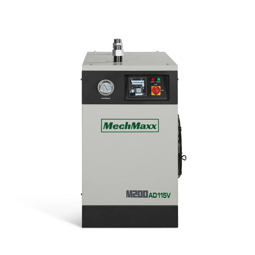 High Inlet Refrigerated Air Dryer 196 CFM, Max 176°F Inlet Temperature Compressed Air Dryer, 120V 1.2KW, 35.6°F Dew Point, Max 145 PSI, Dual Electronic & Manual Drain, Intelligent Control