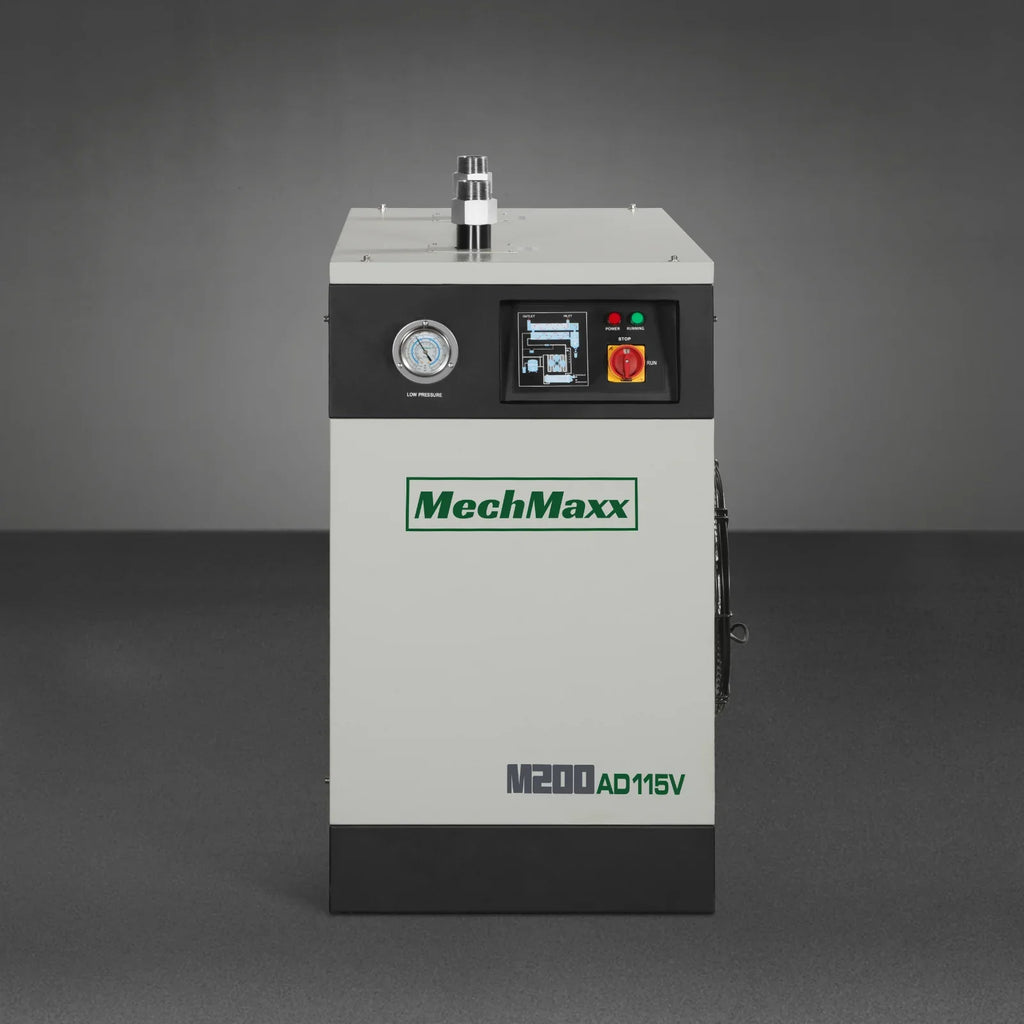 High Inlet Refrigerated Air Dryer 196 CFM, Max 176°F Inlet Temperature Compressed Air Dryer, 120V 1.2KW, 35.6°F Dew Point, Max 145 PSI, Dual Electronic & Manual Drain, Intelligent Control