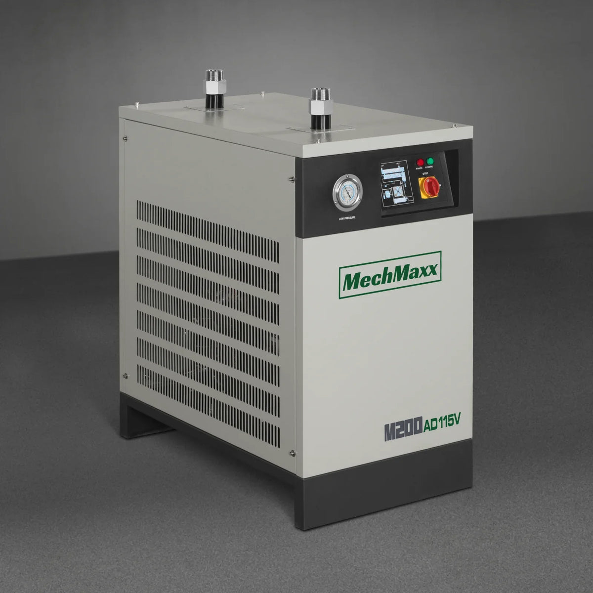 High Inlet Refrigerated Air Dryer 196 CFM, Max 176°F Inlet Temperature Compressed Air Dryer, 120V 1.2KW, 35.6°F Dew Point, Max 145 PSI, Dual Electronic & Manual Drain, Intelligent Control