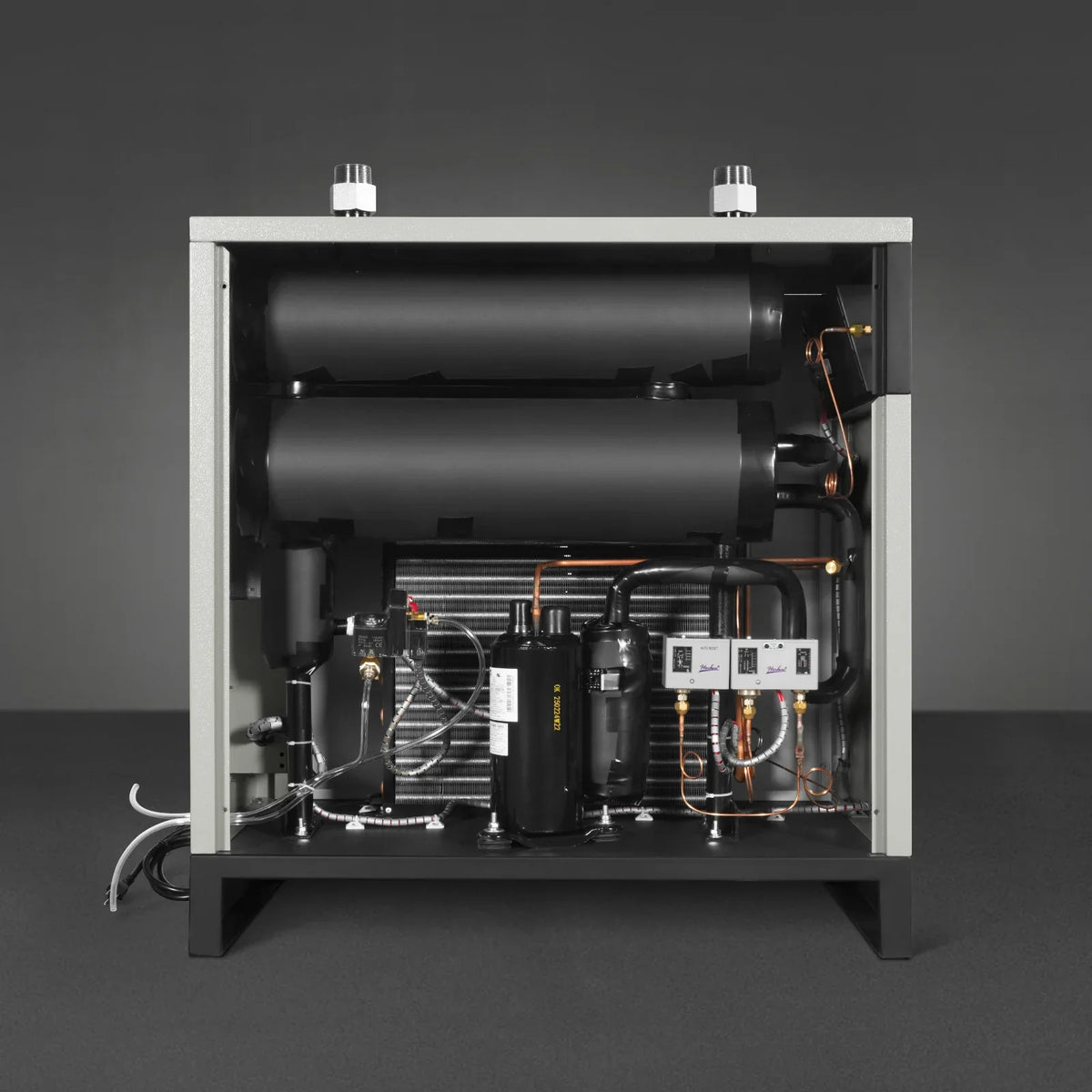 High Inlet Refrigerated Air Dryer 196 CFM, Max 176°F Inlet Temperature Compressed Air Dryer, 120V 1.2KW, 35.6°F Dew Point, Max 145 PSI, Dual Electronic & Manual Drain, Intelligent Control