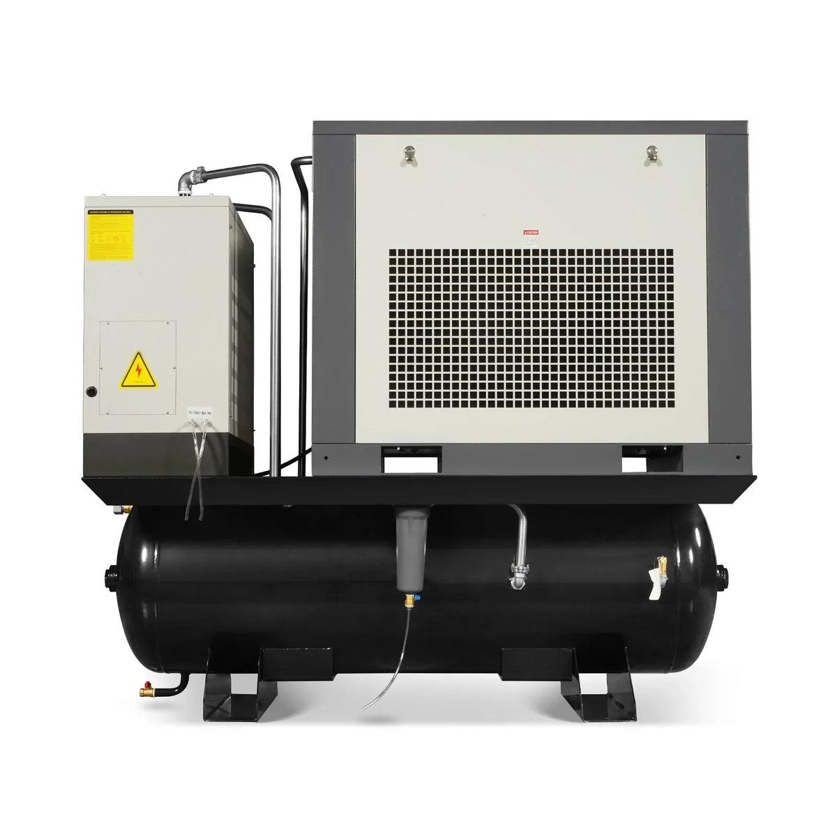 15HP Combined Rotary Screw Air Compressor with Dryer & 105-Gal ASME Tank | 45 CFM,  116 PSI,  460V 3-Phase - Industrial Grade