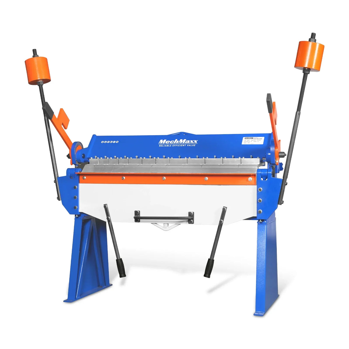 48” Manual Pan and Box Brake - Heavy Duty, Durable Construction, 12 Gauge Mild Steel, 135° Bending Angle, Individual Bending Fingers" PB4812