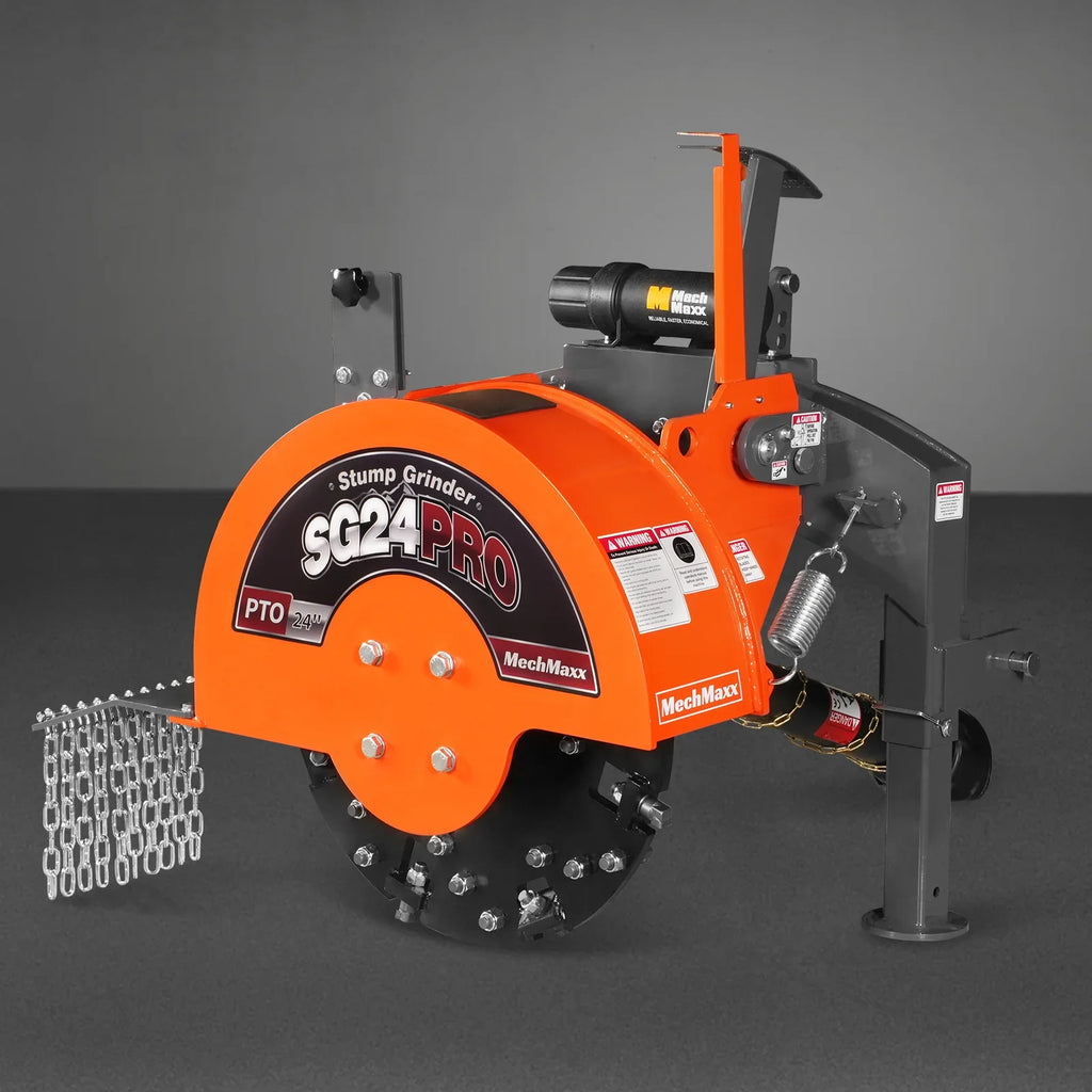 3-Point PTO Stump Grinder & 6",  3 Point Hydraulic PTO Wood Chipper Bundle, SG24PRO & WC68H