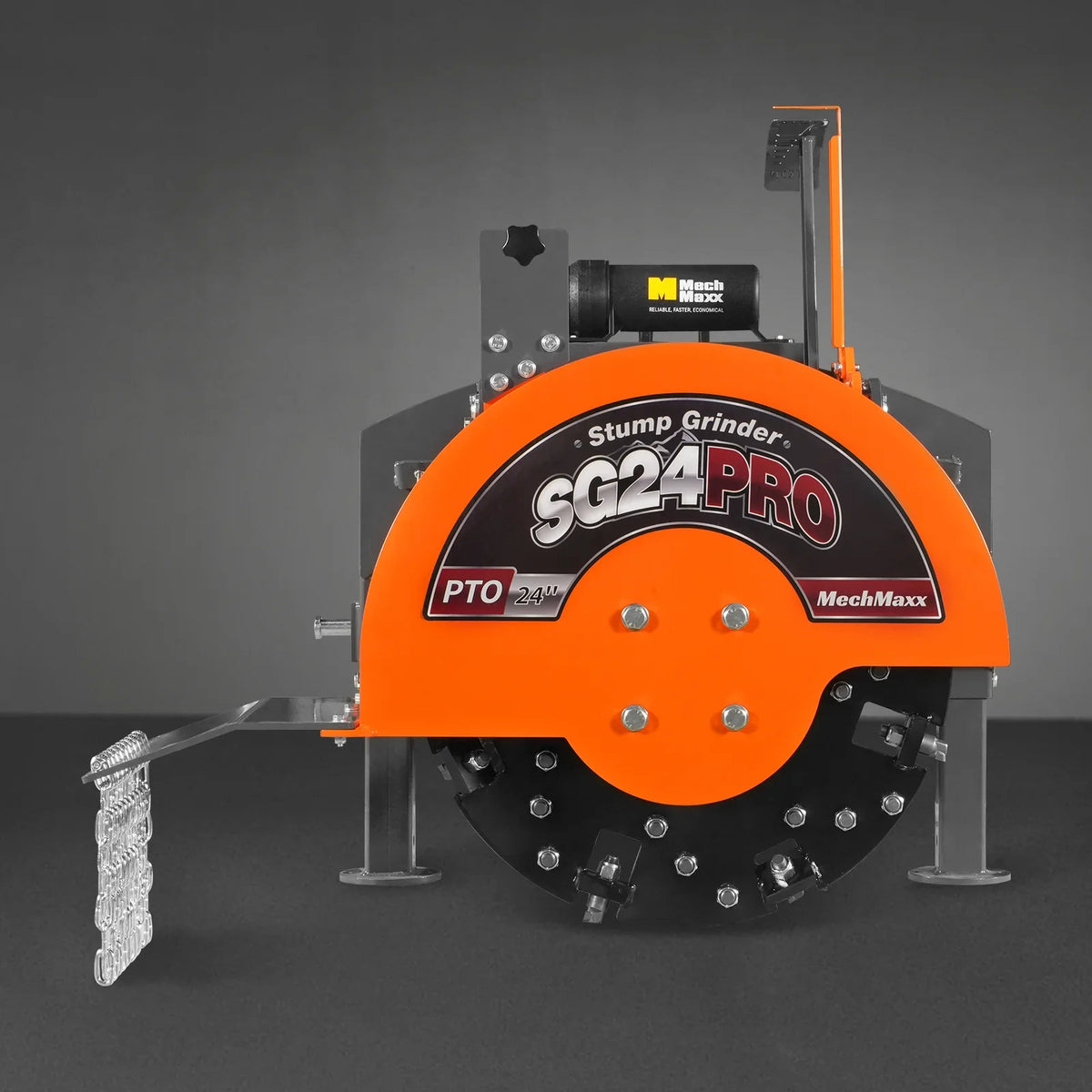 3-Point PTO Stump Grinder & Wood Chipper Bundle; SG24PRO; BX42S; Orange