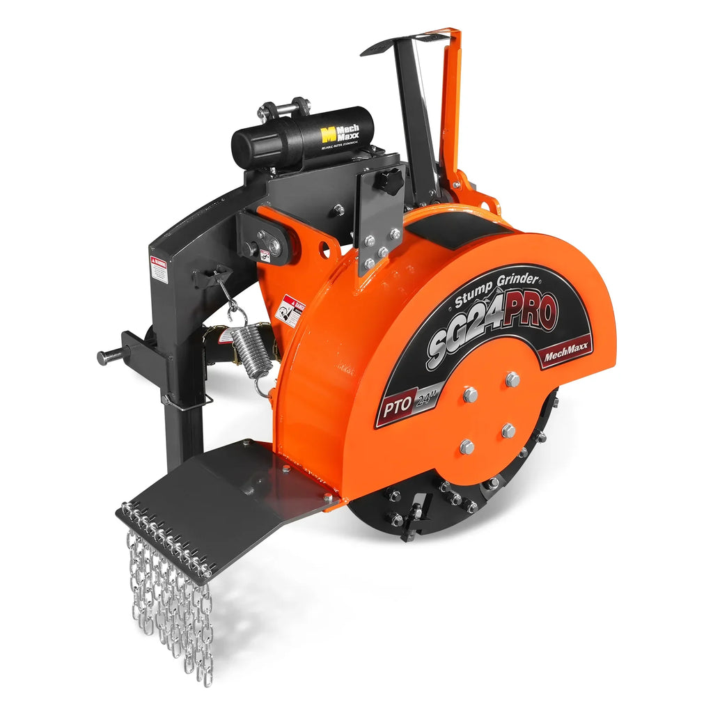 3-Point PTO Stump Grinder & Wood Chipper Bundle; SG24PRO; BX42S; Orange