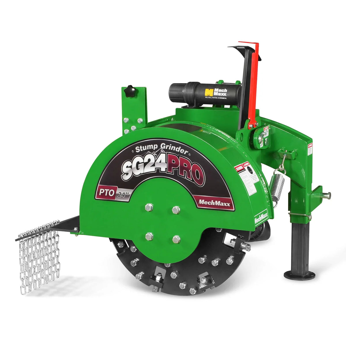 3-Point PTO Stump Grinder & Wood Chipper Bundle; SG24PRO; BX42S; Green