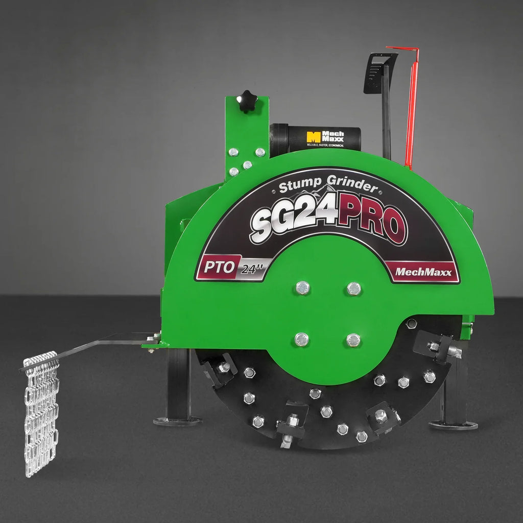3-Point PTO Stump Grinder & Wood Chipper Bundle; SG24PRO; BX42S; Green