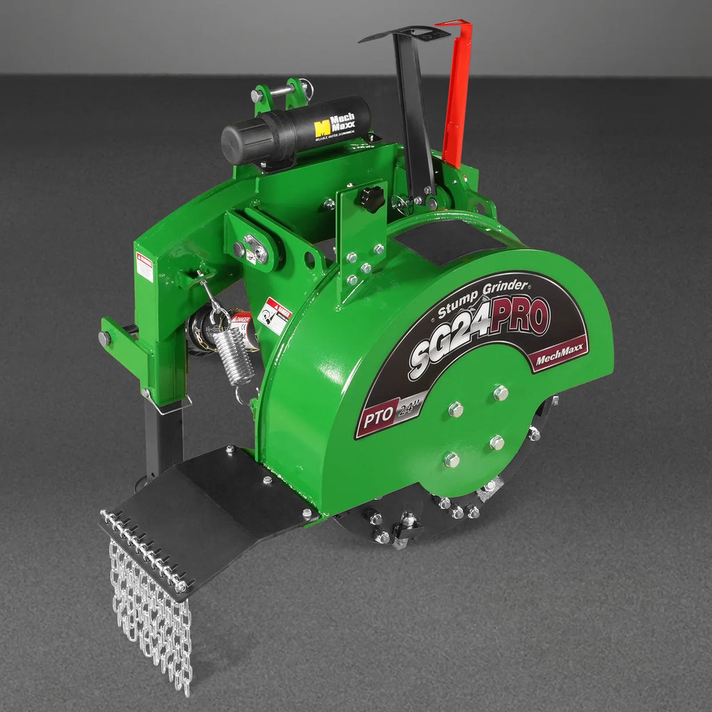 3-Point PTO Stump Grinder & Wood Chipper Bundle; SG24PRO; BX42S; Green