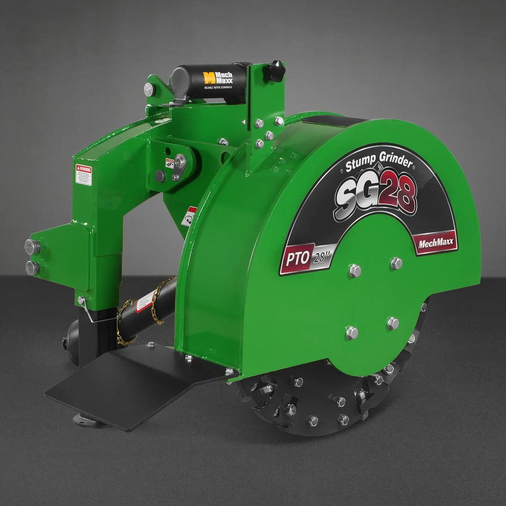 3-Point PTO Stump Grinder with 44 Carbide Teeth (PTO Shaft Included with Slip Clutch),  for 35-80HP Tractor,  SG28