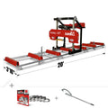 36" MAX Portable Sawmill,  22HP 688cc HONDA GX690 V-Twin Engine,  36" Board Width,  20' Track Length,  (10 x Blades Included),  SM-36HMAX