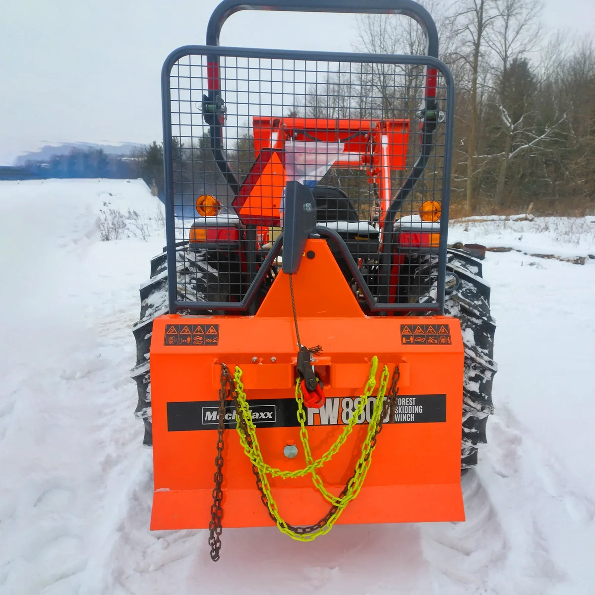 36" MAX Portable Sawmill & 3-Point PTO Stump Grinder & Forestry Log Skidding Winch Bundle