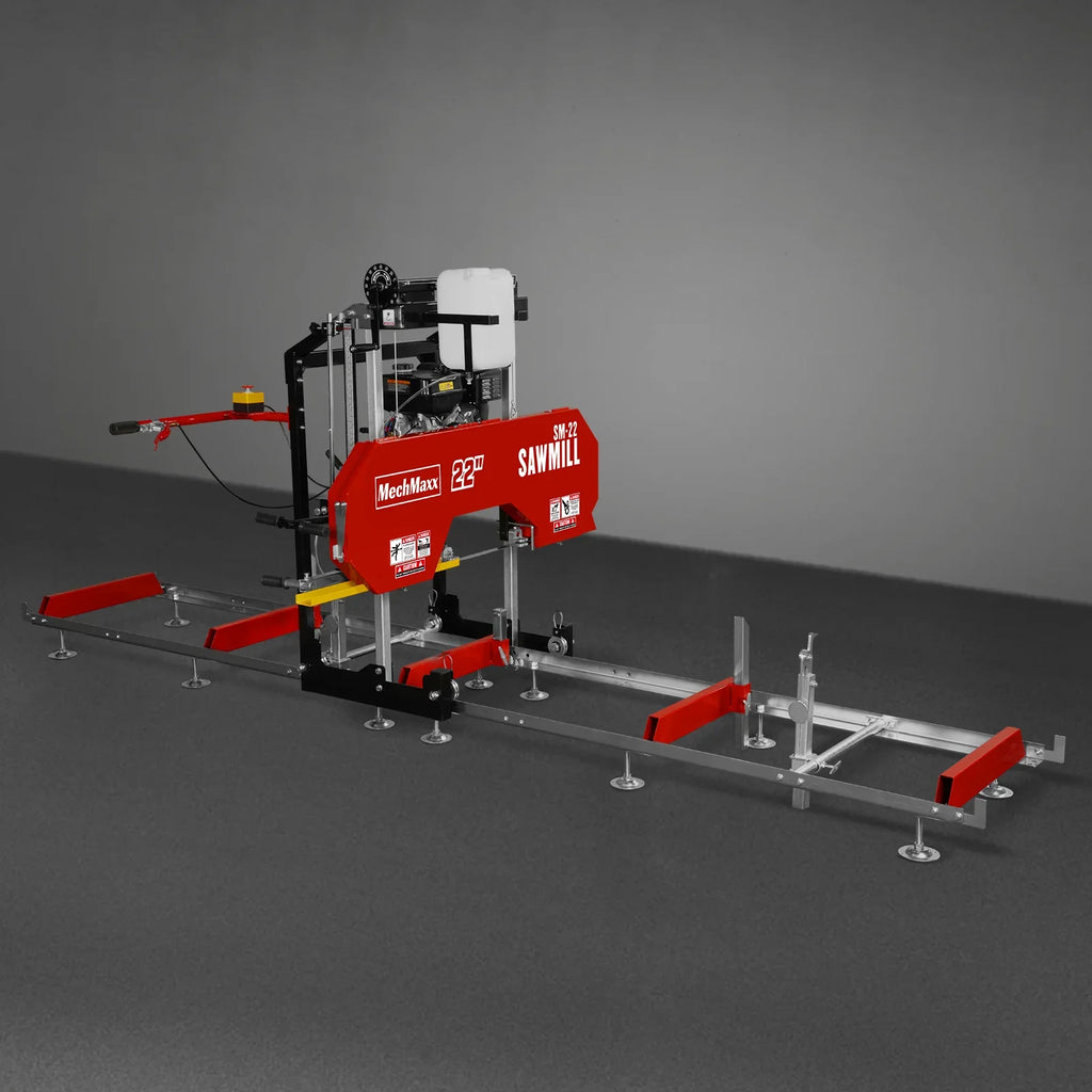 22" Portable Sawmill,  224cc 7HP DUCAR Gasoline Engine,  18" Board Width,  13' Track Length ,  SM-22