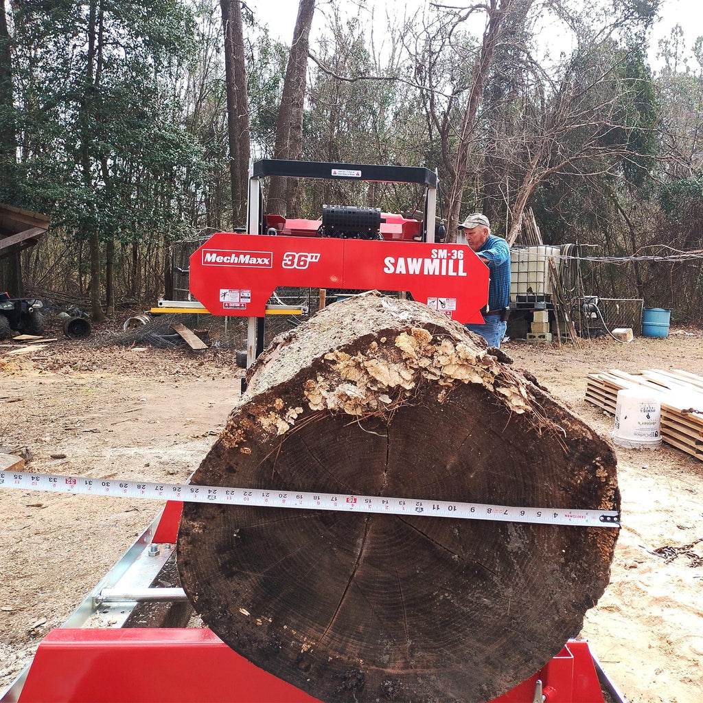 36" MAX Portable Sawmill & 3-Point PTO Stump Grinder & Forestry Log Skidding Winch Bundle