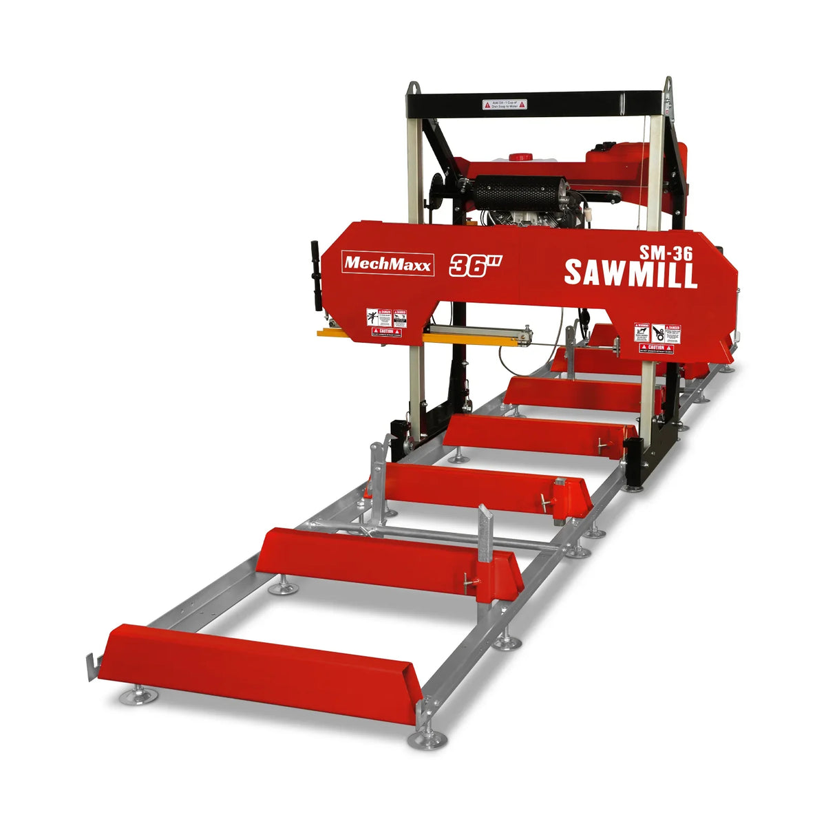 36" MAX Portable Sawmill,  22HP 688cc HONDA GX690 V-Twin Engine,  36" Board Width,  20' Track Length,  (10 x Blades Included),  SM-36HMAX