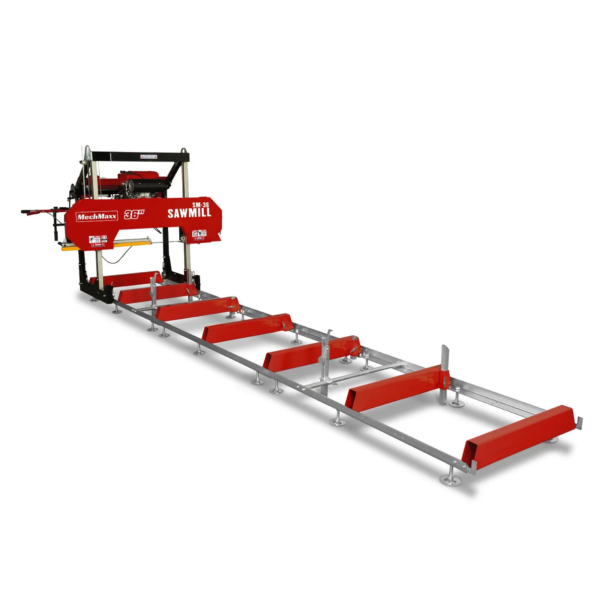 MechMaxx 36" MAX Portable Sawmill,  25HP 688cc HONDA GX690 V-Twin Engine,  35" Board Width,  20' Track Length ( 10 x Blades Included ) SM36HMAX