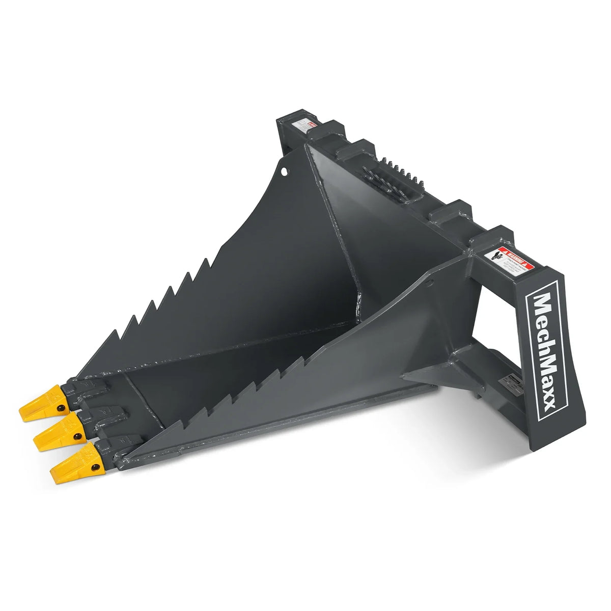 48" Skid Steer Stump Bucket Wrecker with Universal Quick Attach, Bolt-On Cutting Teeth, SBE53