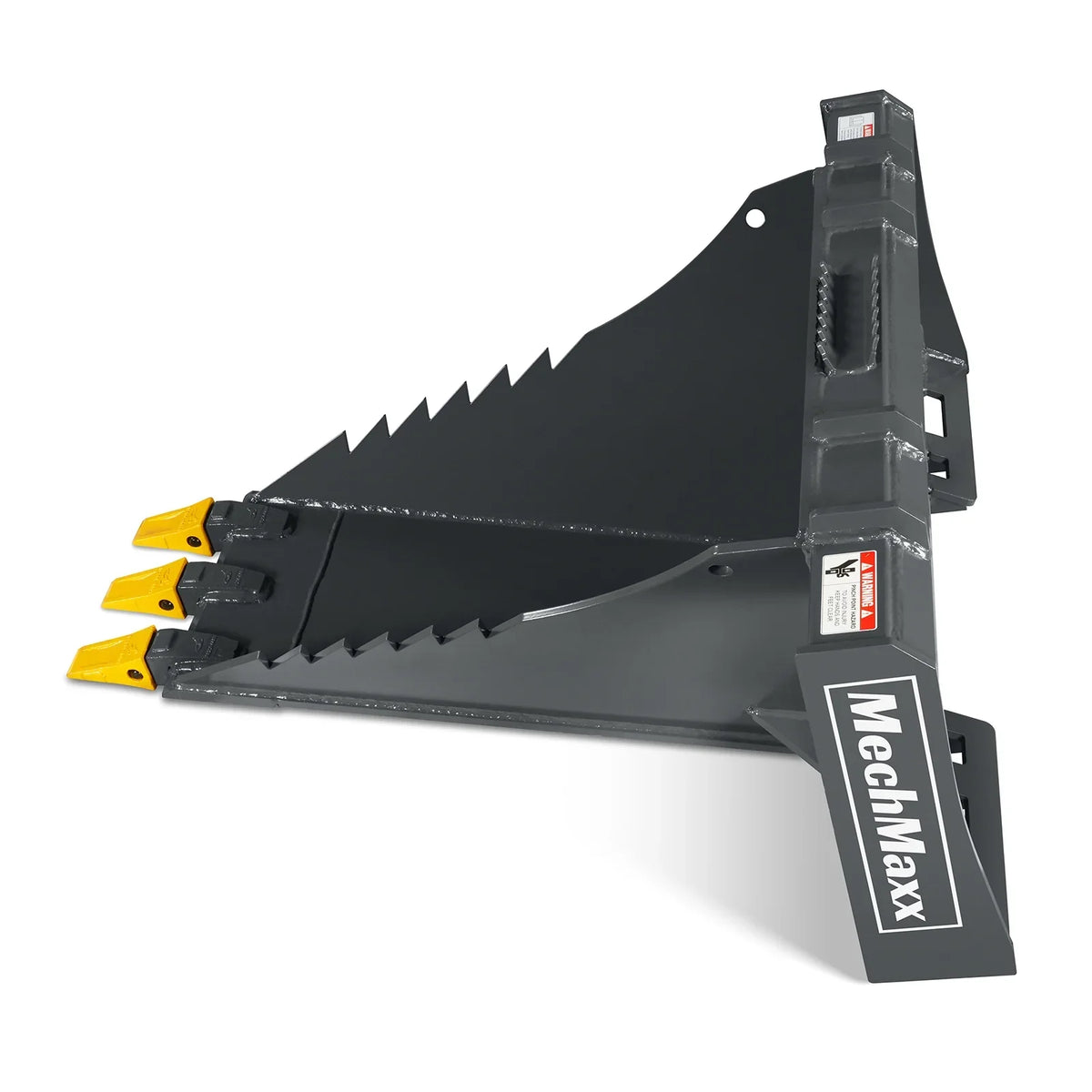 48" Skid Steer Stump Bucket Wrecker with Universal Quick Attach, Bolt-On Cutting Teeth, SBE53