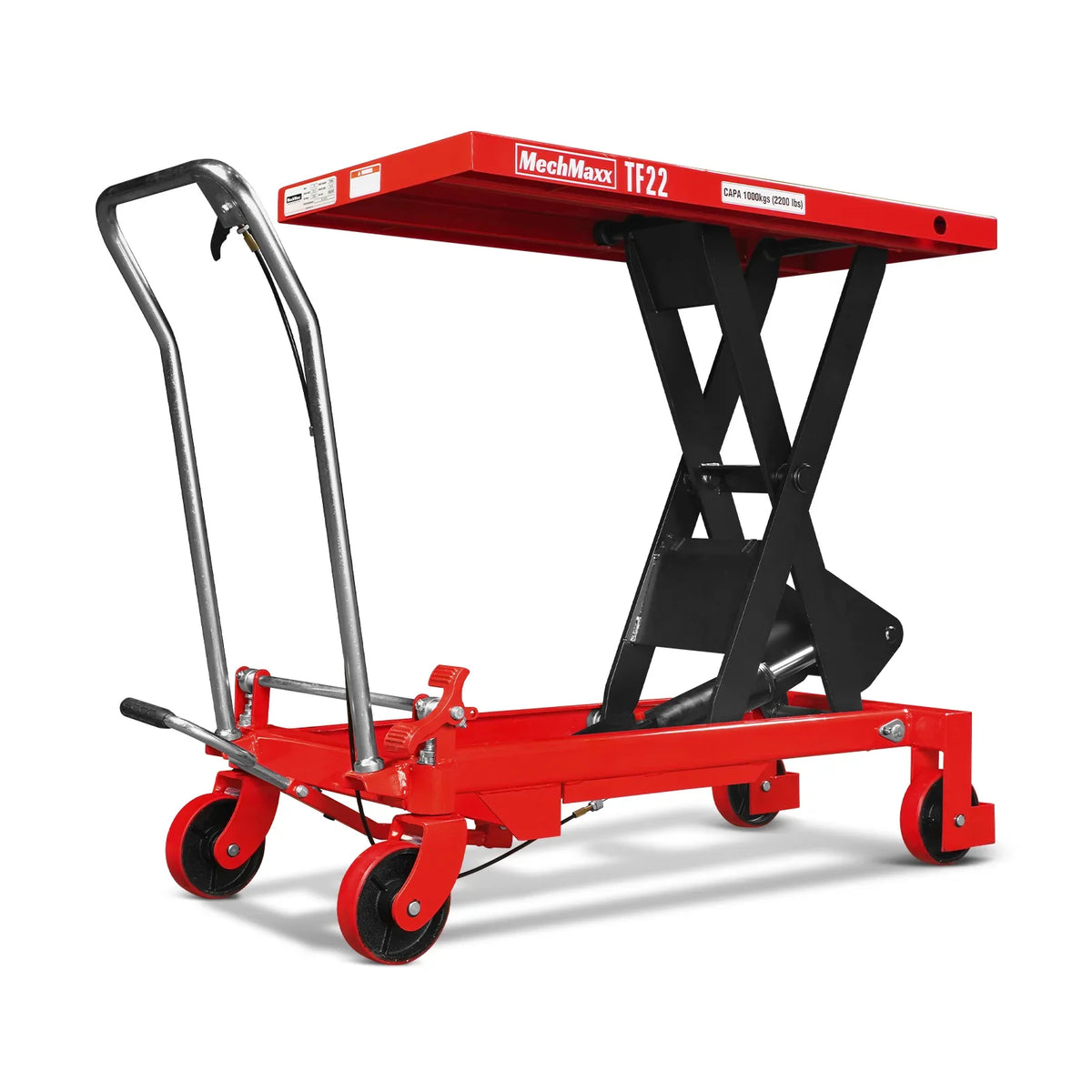 Mobile Scissor Lift Table Cart 2200lbs Capacity, Platform Size, 39.4” x 20.2”, Height 39.4” , TF22