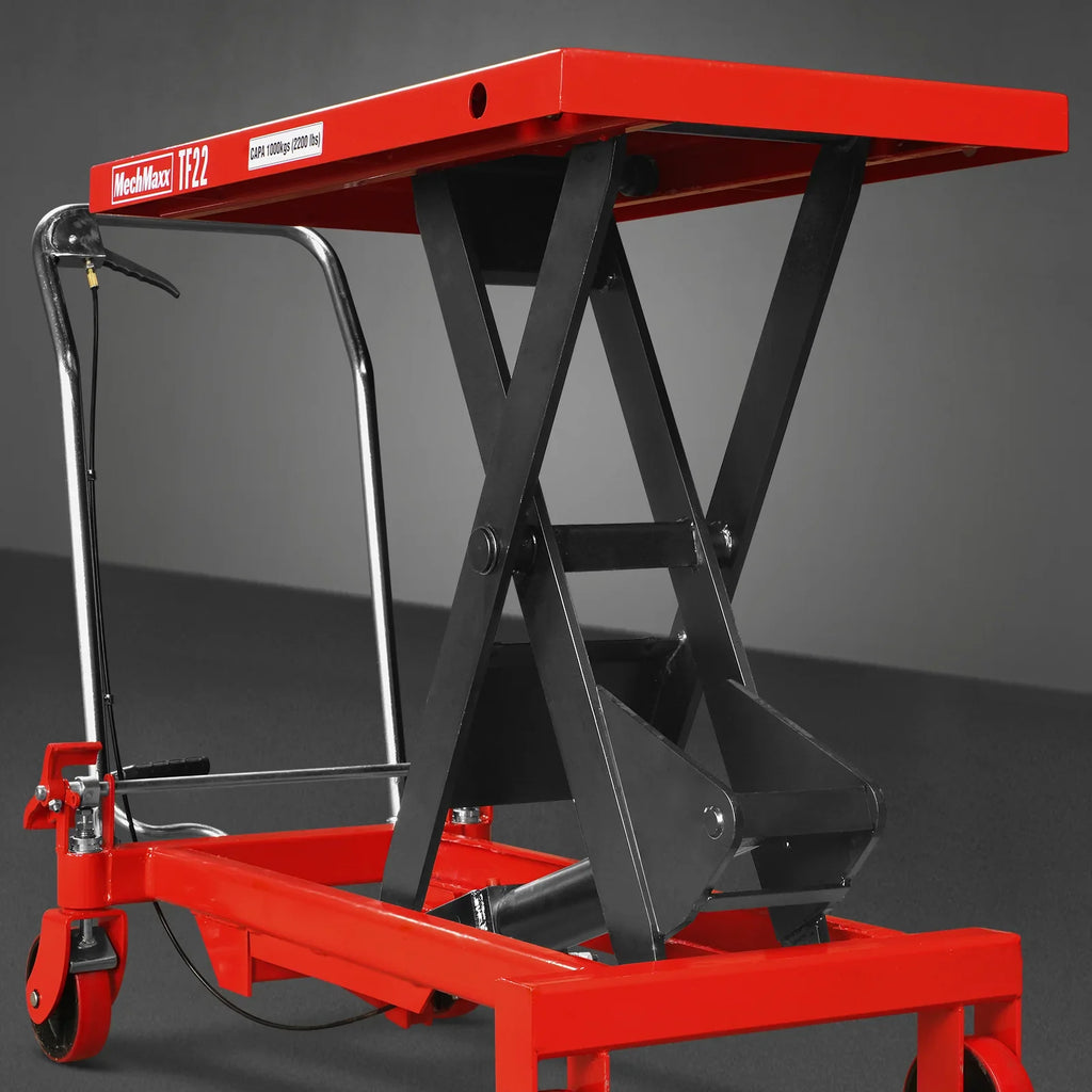 Mobile Scissor Lift Table Cart 2200lbs Capacity, Platform Size, 39.4” x 20.2”, Height 39.4” , TF22