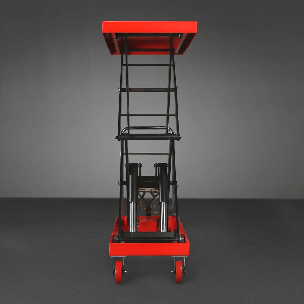 Mobile Double Scissor Lift Table Cart 2200lbs Capacity,  Platform Size,  47.2" x 24",  Height 66.9" ,  TFD22